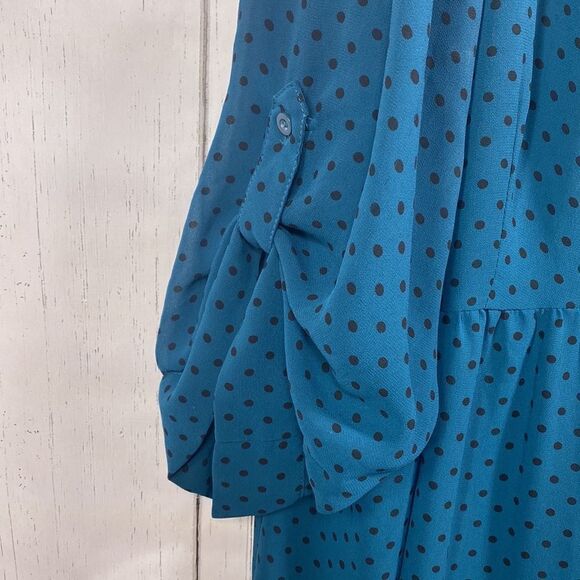 Torrid Blue Polka Dot Chiffon Fit & Flare Mini Dress Romantic
Girly Grunge - Picture 9 of 14